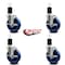 Service Caster 5'' Solid Poly Swivel 1-3/4'' Expanding Stem Caster Set with Brake, 4PK SCC-EX20S514-SPUS-TLB-134-4 - alternate 4